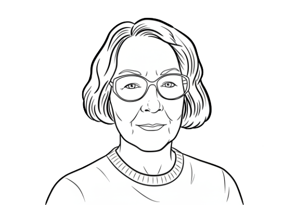 line drawing of my Mother Mary
